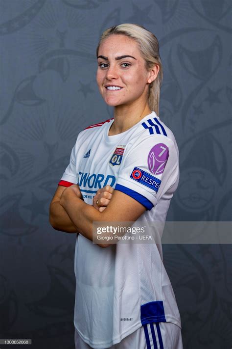 Ellie Carpenter of Olympique Lyonnais poses during the UEFA Women's... | Women’s soccer, Women ...