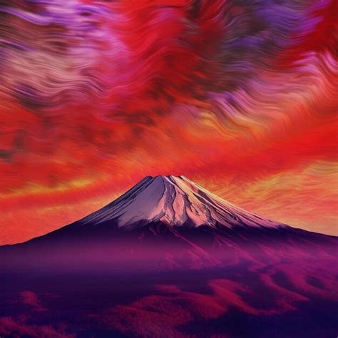 Premium AI Image | sunrise over mt fuji