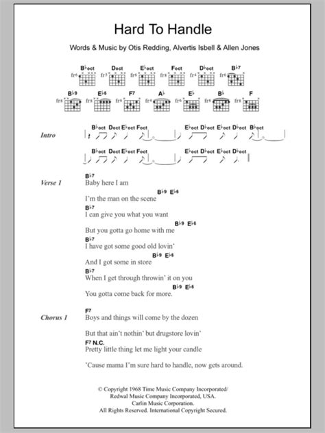 Hard To Handle by Otis Redding - Guitar Chords/Lyrics - Guitar Instructor