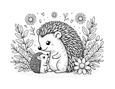 Free Printable Hedgehog Coloring Pages