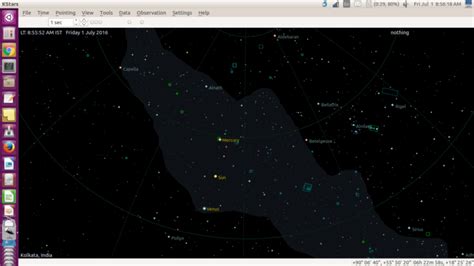 View the Night Sky Using KStars