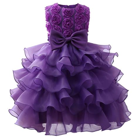 Aliexpress.com : Buy Flower Girl Purple Dress For Wedding Kids Clothes ...