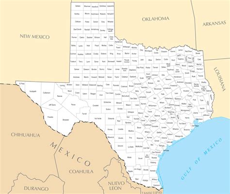 texas county map mapsof – Printable Maps Online