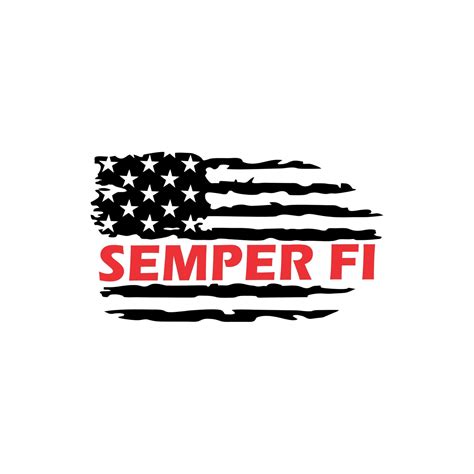 USMC Semper Fi Flag Semper Fi Flag DecalMarine Corp Vinyl | Etsy