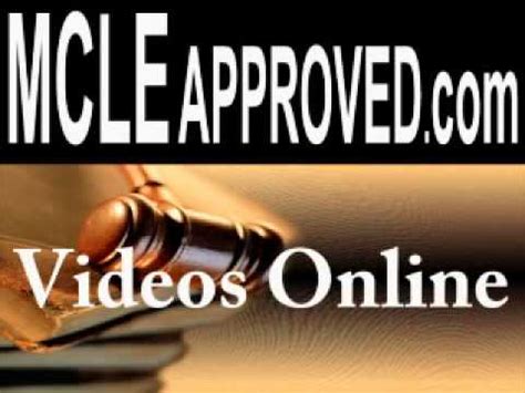 Texas State Bar CLE Videos - Visit MCLEapproved.com - MCLE Videos On ...