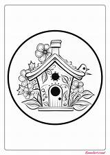 🐦 Free Printable Bird House Coloring Pages  Kumalart sketch template