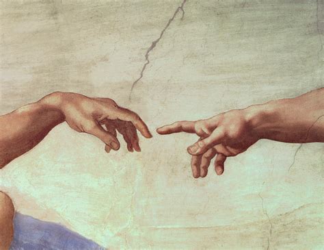 Detail From The Creation Of Adam by Michelangelo