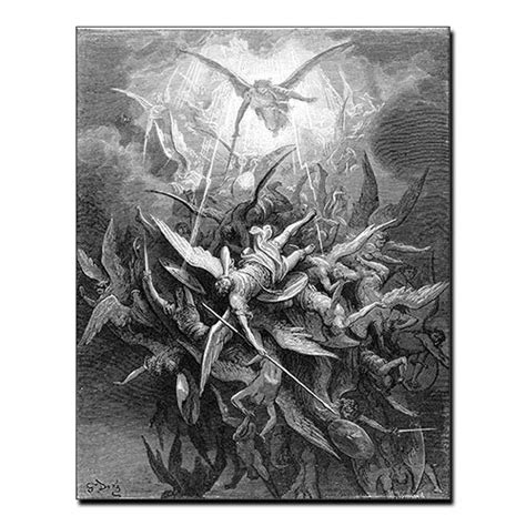 Fall of Lucifer Canvas Print Paul Gustave Dore Occult Canvas ...