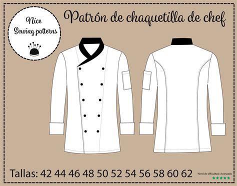 Chef Jacket Pattern Pdf / Chef Jacket Pattern for Men/ WITH - Etsy