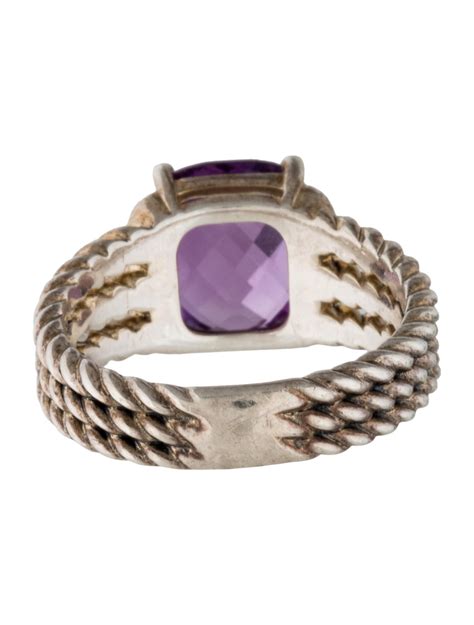 David Yurman Amethyst and Diamond Petite Wheaton Ring - Rings - DVY29828 | The RealReal