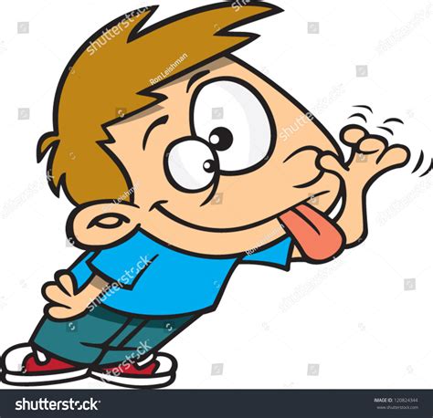 Cartoon Boy Making Silly Faces Stock Vector 120824344 - Shutterstock