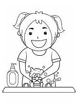 Handwashing Coloring Pages · Hand Hygiene sketch template