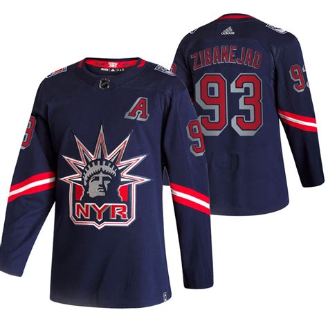 New York Rangers #93 Mika Zibanejad Navy Men's Adidas 2020-21 Reverse ...