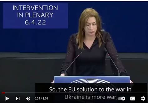 MEP Clare Daly: ‘The EU Solution to the War in Ukraine is More War’ – No to war – no to NATO Network