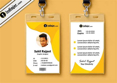 College Id Card Template Psd - Professional Template