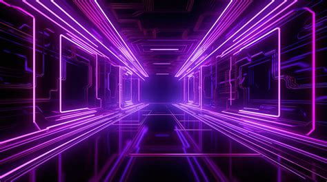 Purple Abstract Art Wallpaper Neon Light Background In 3d Rendering ...