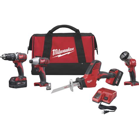 Milwaukee M18 Cordless 4-Tool Combo Kit — Model# 2695-24 | Northern Tool