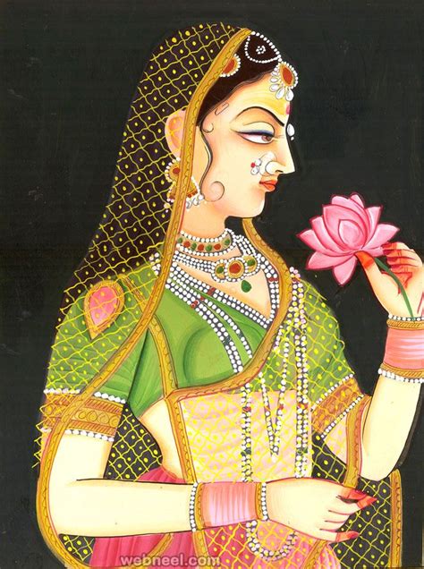 Rajasthani Paintings - Style of Traditional Indian Paintings. Madhubani ...