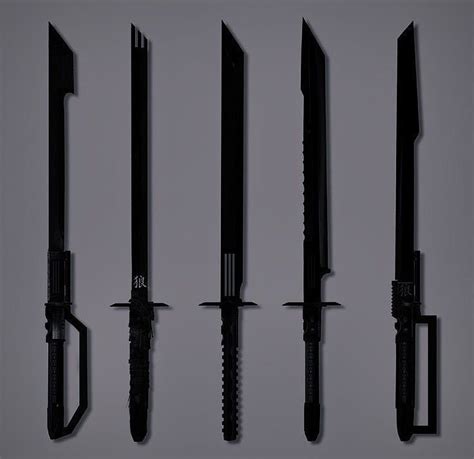 six different types of knifes are shown in black and white, with the ...