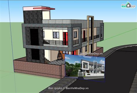 Mẫu nhà cao cấp model 3d sketchup