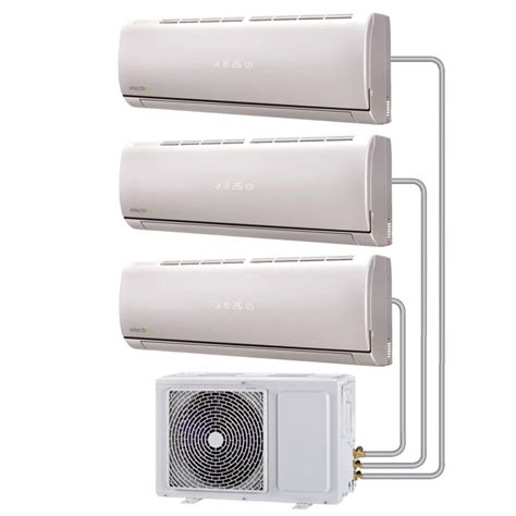 Buy Multi-split 27000 BTU Smart Inverter Air Conditioner system with three 9000 BTU indoor units ...