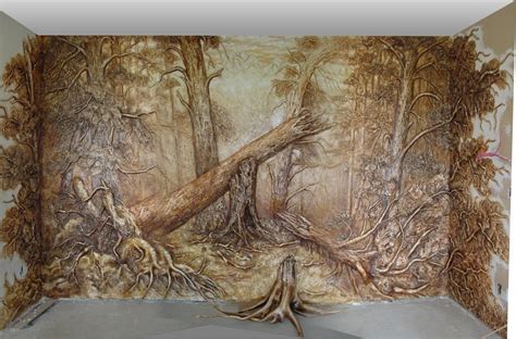 3D Murals (bas relief) | Wall painting, Plaster art, Relief sculpture