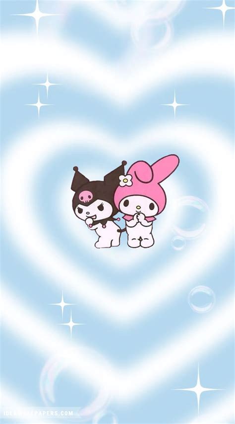 Super Cute Sanrio Wallpaper Ideas : Kuromi & My Melody Ombre Wallpaper ...