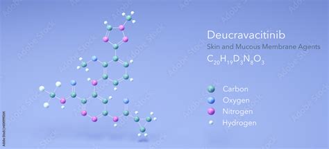 deucravacitinib molecule, molecular structures, sotyktu, 3d model, Structural Chemical Formula ...