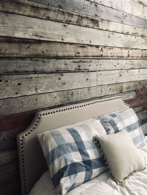 Barn board wall | DIY | accent wall | barn boards | master bedroom | home decor | by fawn maple ...