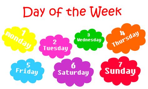 Free Clipart Days Of The Week