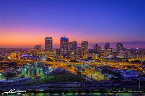 Tampa Skyline After Sunset | HDR Photography by Captain Kimo