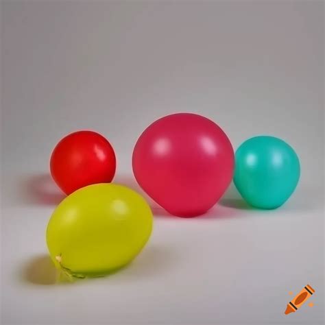 Colorful balloons scattered on the floor on Craiyon