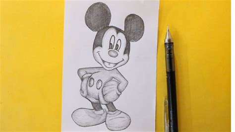 How to draw Disney characters easy || Micky mouse pencil sketch drawing || Art video - YouTube