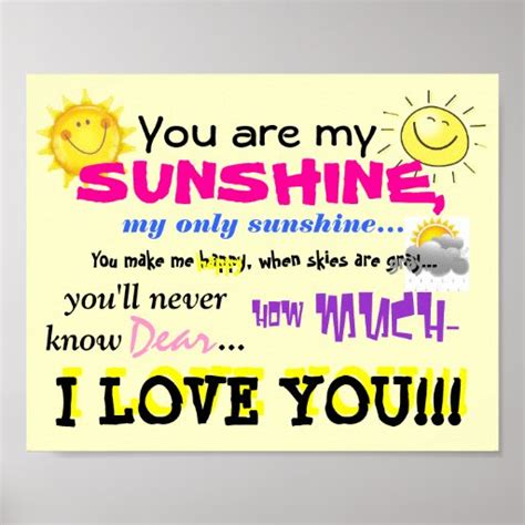 You are my Sunshine Poster