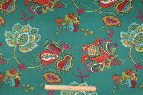 The Fabric Cellar-Clearance :: Richloom Lebeau Printed Cotton Decorator Fabric in Teal $5.95 per ...