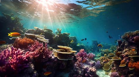 Premium AI Image | Vibrant Coral Reef Underwater Photography