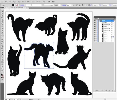 Halloween Cat Silhouette Cut File .svg .dxf .pdf - Etsy