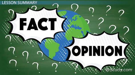 Difference Between Fact & Opinion: Lesson for Kids - Lesson | Study.com