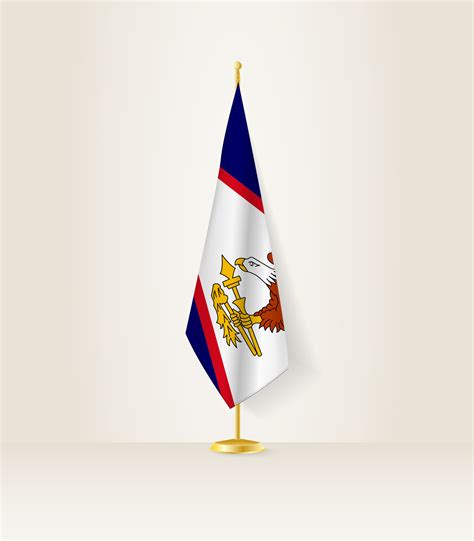 American Samoa flag on a flag stand. 27287888 Vector Art at Vecteezy