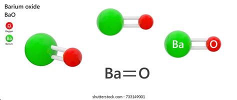 Barium Oxide Molecular Formula Bao White Stock Illustration 736691398 ...