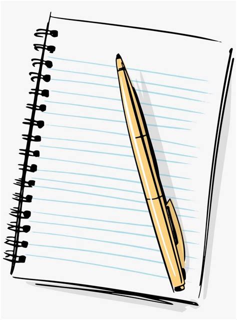 Notebook Png Transparent Photo - Pen And Paper Cartoon PNG Image ...