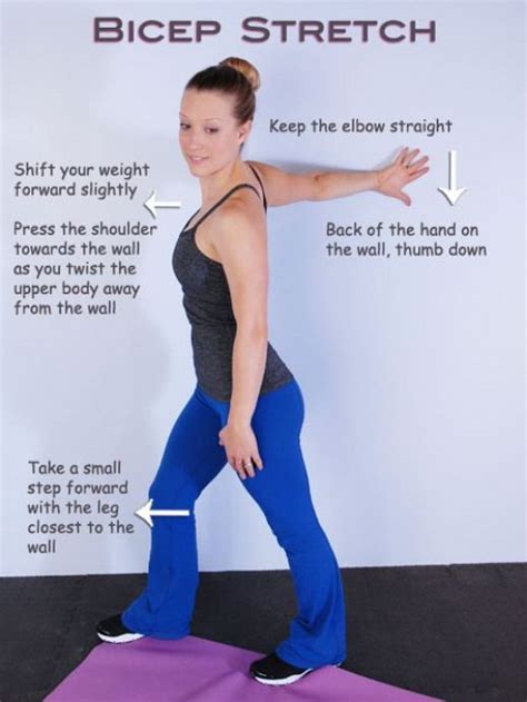 bicep stretch - Google Search #HipProblems | Bicep tendonitis exercises ...