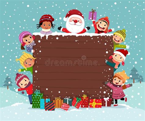 Christmas Kids and Banner stock vector. Illustration of group - 26951900