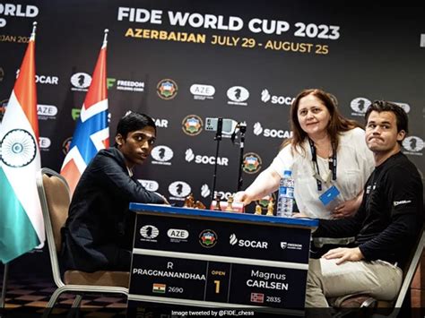 Chess World Cup: R Praggnanandhaa-Magnus Carlsen Game 2 Drawn, Final ...