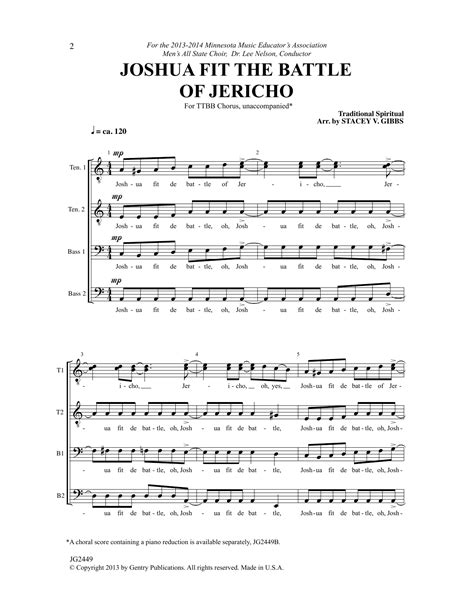 Joshua Fit The Battle Of Jericho (arr. Stacey V. Gibbs) by Traditional ...