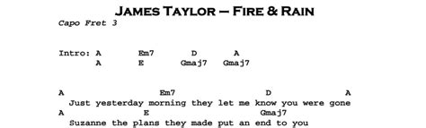 James Taylor - Fire and Rain | Guitar Lesson, Tab & Chords | JGB