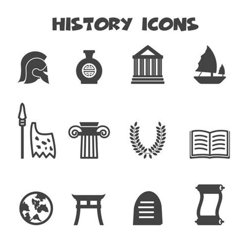 history icons symbol 633281 Vector Art at Vecteezy