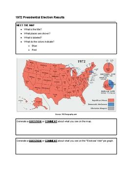 1972 Presidential Election Results Map & Graphic Organizer | TPT