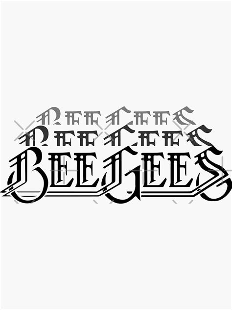 "Bee Gees Design" Sticker by RainSugarSalt | Redbubble