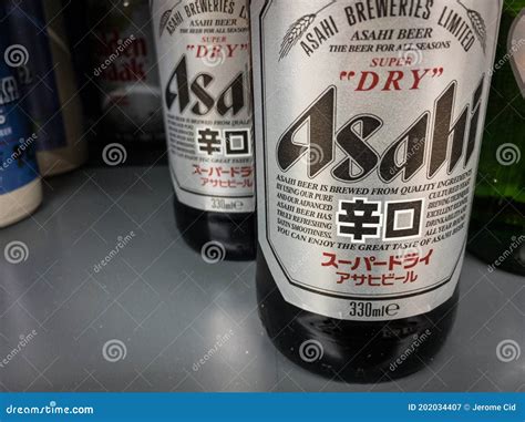 Logo of Asahi Breweries on Bottles of Beer for Sale. Editorial ...